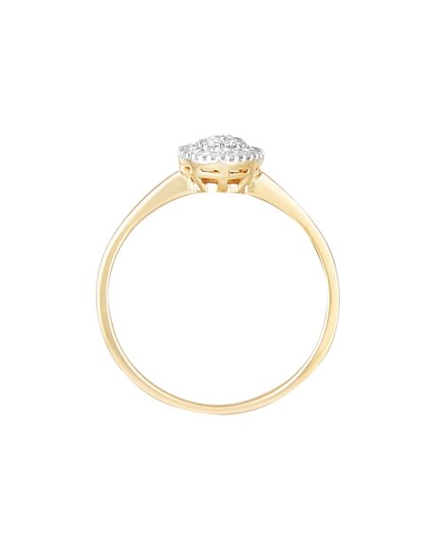 Bague Mon rayon de Soleil Diamants 0.12 ct or jaune