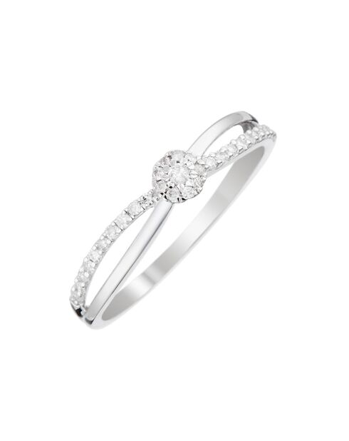 Bague Iris Diamants 0.17 ct Or Blanc