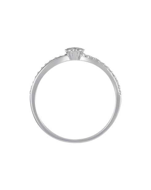 Bague Iris Diamants 0.17 ct Or Blanc