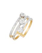 Bague 3 millions de Baisers Diamants 0.50 ct Or Jaune