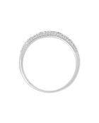 Bague Alliance Foch Diamants 0.15 ct or blanc