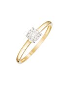 Bague Akna Diamants 0.11 ct or jaune