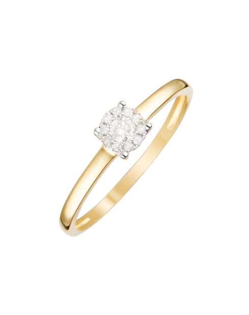 Bague Akna Diamants 0.11 ct or jaune