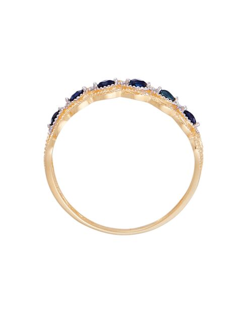 Bague Pianosa Saphir 0.38 ct or jaune