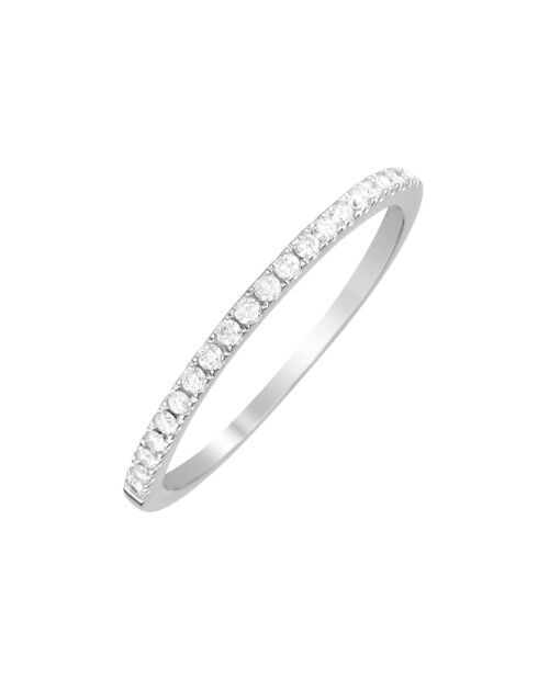 Bague Alliance Délice Diamants 0.16 ct or blanc