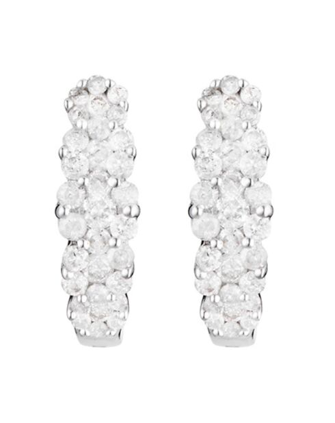 Boucles d'oreilles Merveilles de Lumières Diamants 0.50 ct or blanc