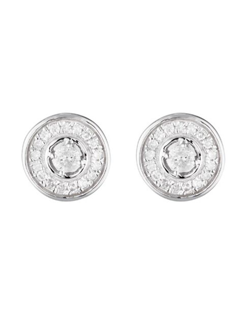 Boucles d'oreilles Divine Diamants 0.12 ct Or Blanc
