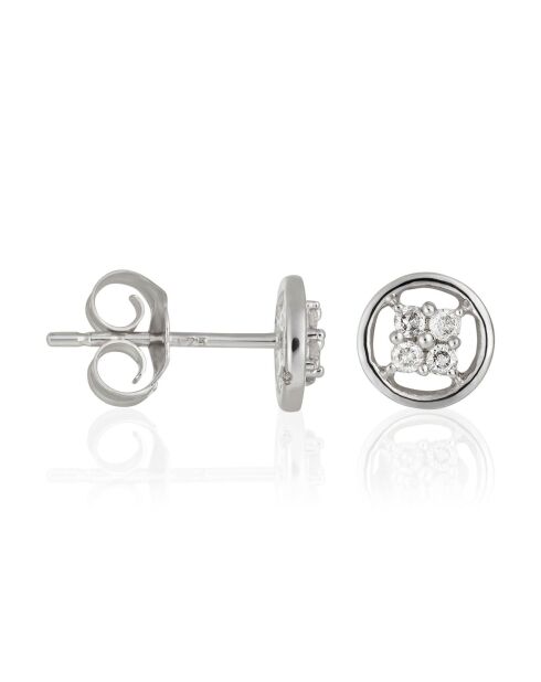 Pendientes Sweet Dream en oro blanco con diamantes de 0,12 quilates