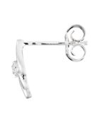 Boucles d'Oreilles Luxultime Or Blanc Diamants 0.05 ct