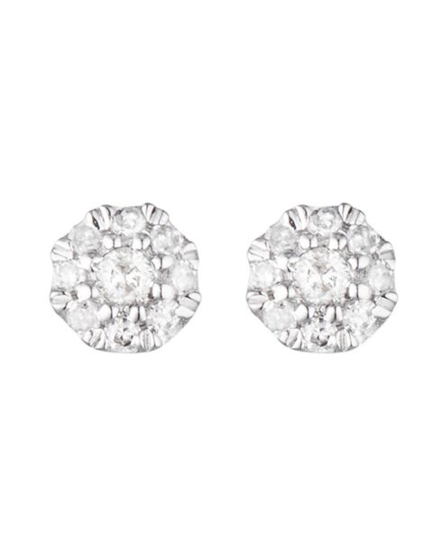 Boucles d'oreilles Idylle Diamants 0.07 ct or blanc