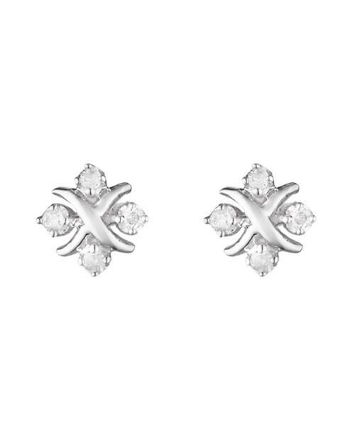 Boucles d'Oreilles Kim Diamants 0.06 ct Or Blanc