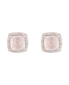 Boucles d'oreilles Quartissime Diamants 0.18 ct & Quartz 2.40 ct  or rose
