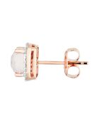 Boucles d'oreilles Quartissime Diamants 0.18 ct & Quartz 2.40 ct  or rose