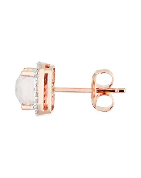 Boucles d'oreilles Quartissime Diamants 0.18 ct & Quartz 2.40 ct  or rose