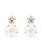 Boucles d'oreilles Floraisons Diamants 0.07 ct or rose