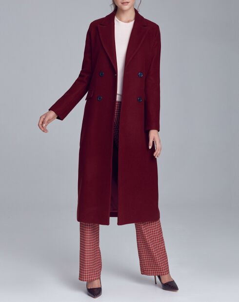 Manteau long bordeaux