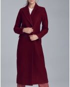 Cappotto lungo bordeaux