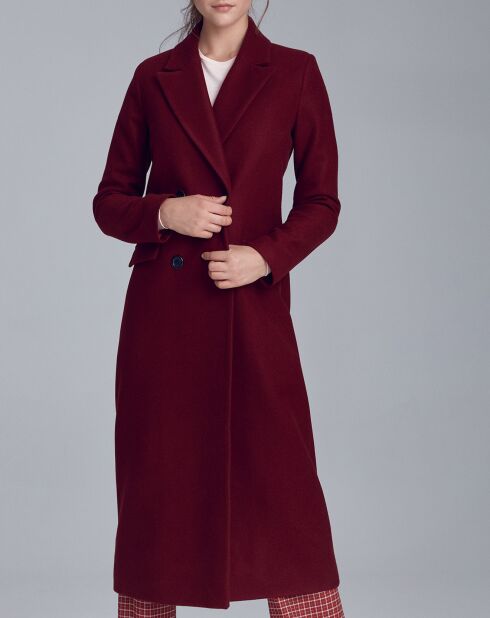 Manteau long bordeaux