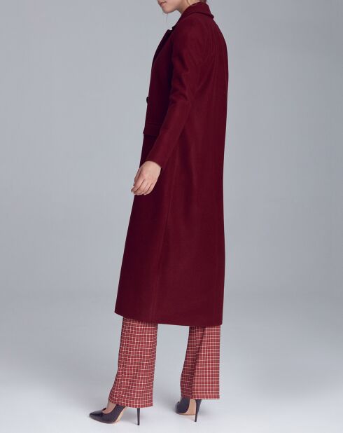 Manteau long bordeaux