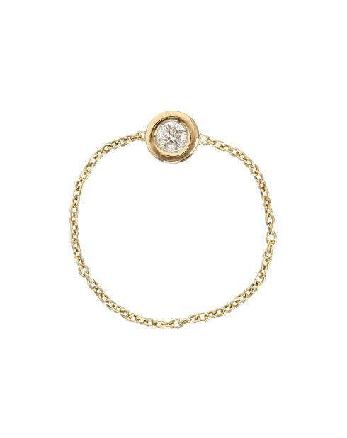 Einzigartiger Ring aus Gelbgold mit 0,07 ct Diamanten