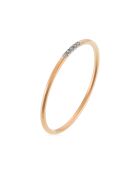 Bague Alliance Humilité Diamants 0.02 ct or rose
