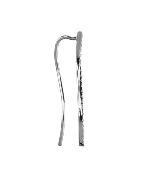 Boucles d'oreilles Vagues de Diamants 0.13 ct or blanc