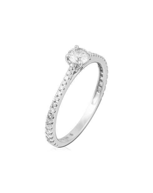 Bague Solitaire Royal Diamant 0.3 ct or blanc