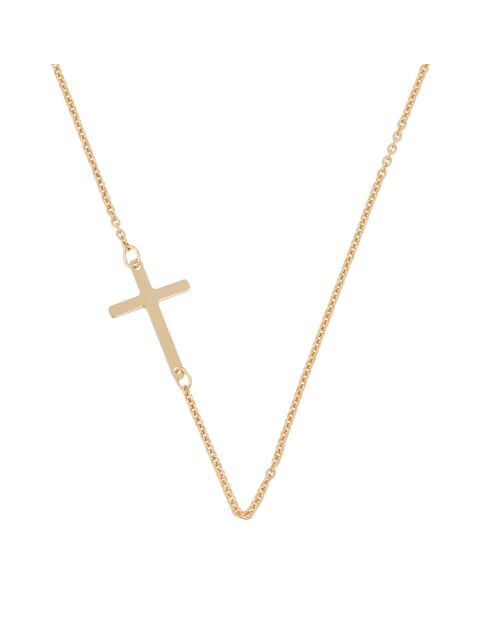 Collier Petite croix or jaune
