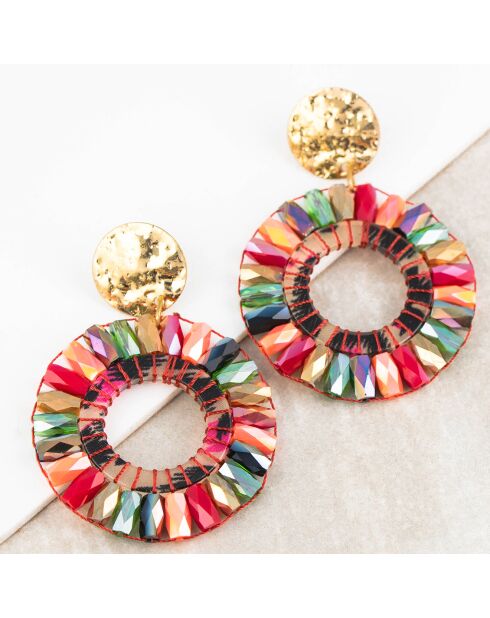 Boucles d'oreilles Crystals multicolores