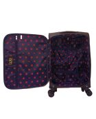 Joanna-E 55 cm zwarte dubbele cabinekoffer met 4 wielen