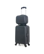 Kabinenkoffer 4 Einzelräder & Vanity Francette-H 50/30cm schwarz