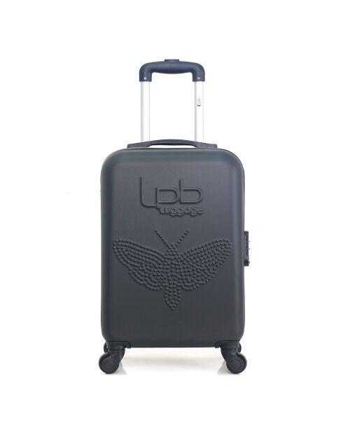 Cabinekoffer 4 enkele wielen & Vanity Francette-H 50/30cm zwart