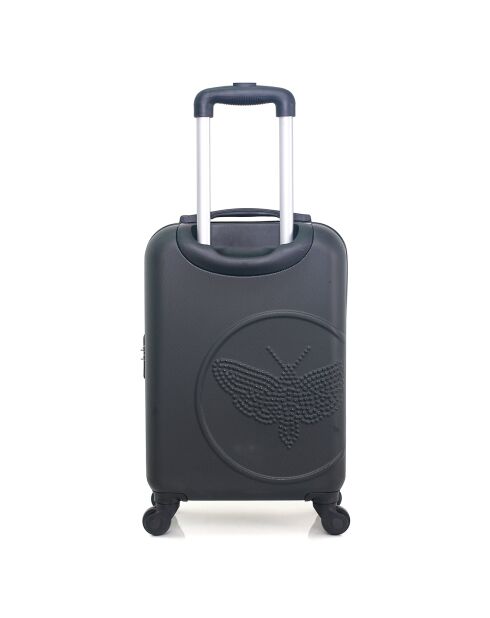 Cabinekoffer 4 enkele wielen & Vanity Francette-H 50/30cm zwart