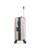 Handkoffer met 4 enkele wielen & Vanity Francette-H 50/30cm beige