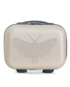 Handkoffer met 4 enkele wielen & Vanity Francette-H 50/30cm beige