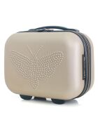 Handkoffer met 4 enkele wielen & Vanity Francette-H 50/30cm beige