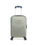 Handkoffer met 4 enkele wielen & Vanity Francette-H 50/30 cm khaki