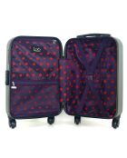 Handkoffer met 4 enkele wielen & Vanity Francette-H 50/30 cm khaki