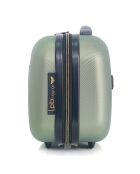 Handkoffer met 4 enkele wielen & Vanity Francette-H 50/30 cm khaki