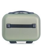 Handkoffer met 4 enkele wielen & Vanity Francette-H 50/30 cm khaki