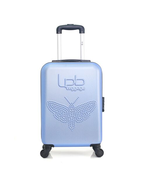 Cabinekoffer 4 enkele wielen & Vanity Francette-H 50/30cm blauw