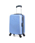 Cabinekoffer 4 enkele wielen & Vanity Francette-H 50/30cm blauw