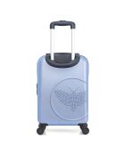 Cabinekoffer 4 enkele wielen & Vanity Francette-H 50/30cm blauw