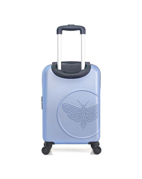 Cabinekoffer 4 enkele wielen & Vanity Francette-H 50/30cm blauw