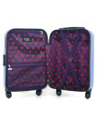 Cabinekoffer 4 enkele wielen & Vanity Francette-H 50/30cm blauw