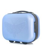 Cabinekoffer 4 enkele wielen & Vanity Francette-H 50/30cm blauw