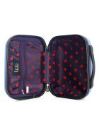 Cabinekoffer 4 enkele wielen & Vanity Francette-H 50/30cm blauw