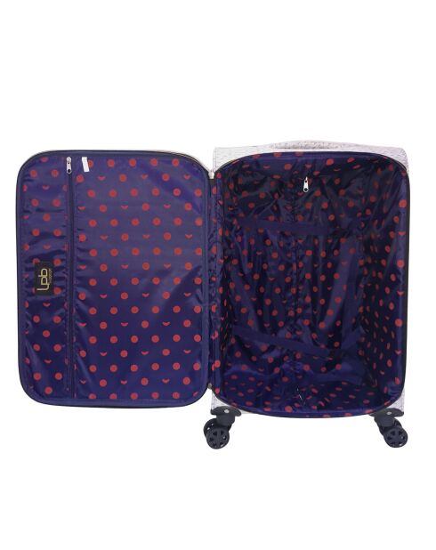 Valise Long Séjour 4 roues doubles Clara 78 cm grise