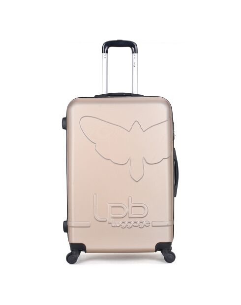 Valise Long Séjour 4 roues simples Norine-A 70 cm beige