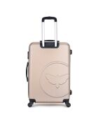 Valise Long Séjour 4 roues simples Norine-A 70 cm beige